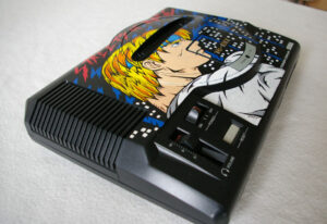 Megadrive customisée aux couleurs du jeu vidéo streets of rage